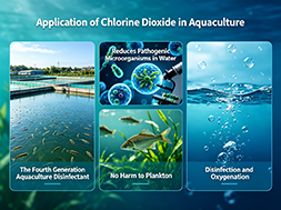 Application of chlorine dioxide in aquaculture